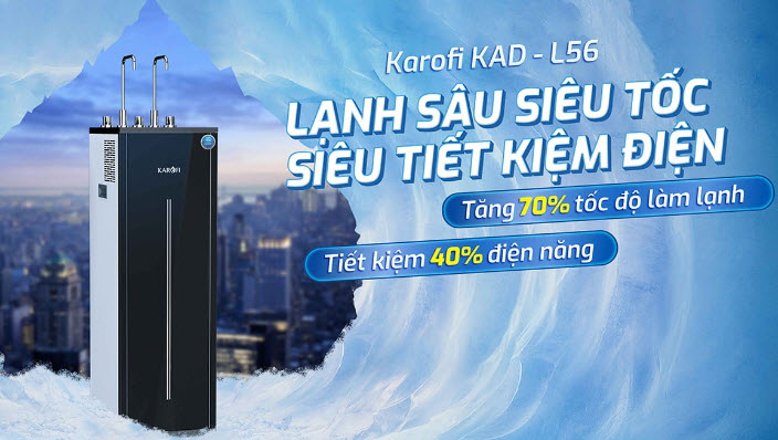 Máy Lọc Nước Nóng Lạnh Karofi Kad-L56 9 may loc nuoc nong lanh karofi kad l56 1